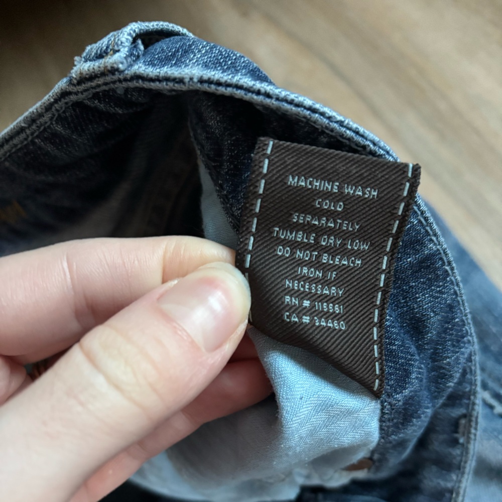 Y2K Lowrise 7 For All Mankind Dark Blue Bootcut Jeans in size 29 - Picture 7 of 7